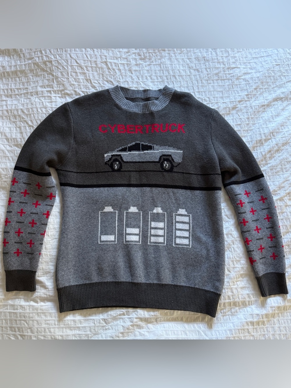 Cybertruck ugly Christmas sweater